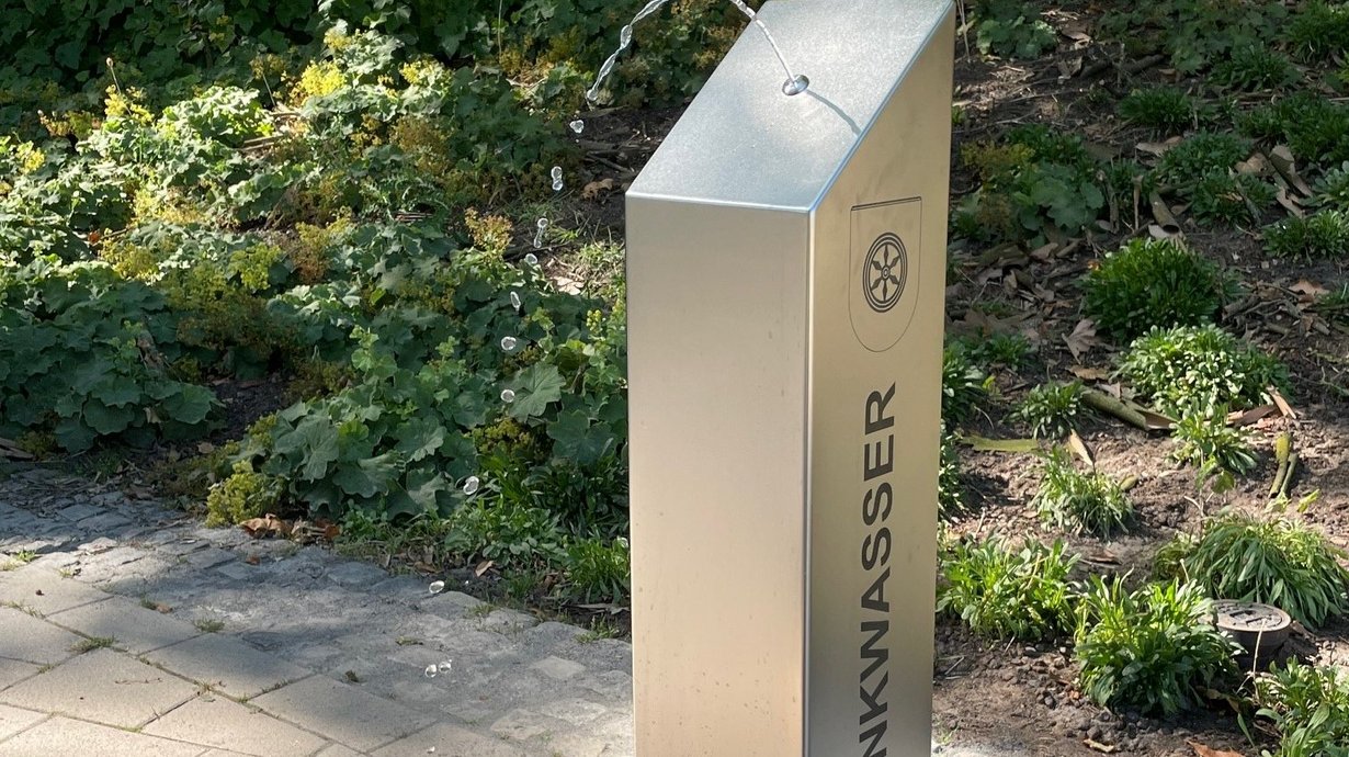 Osnabrücks erster Trinkwasserbrunnen am Platz der Städtefreundschaften