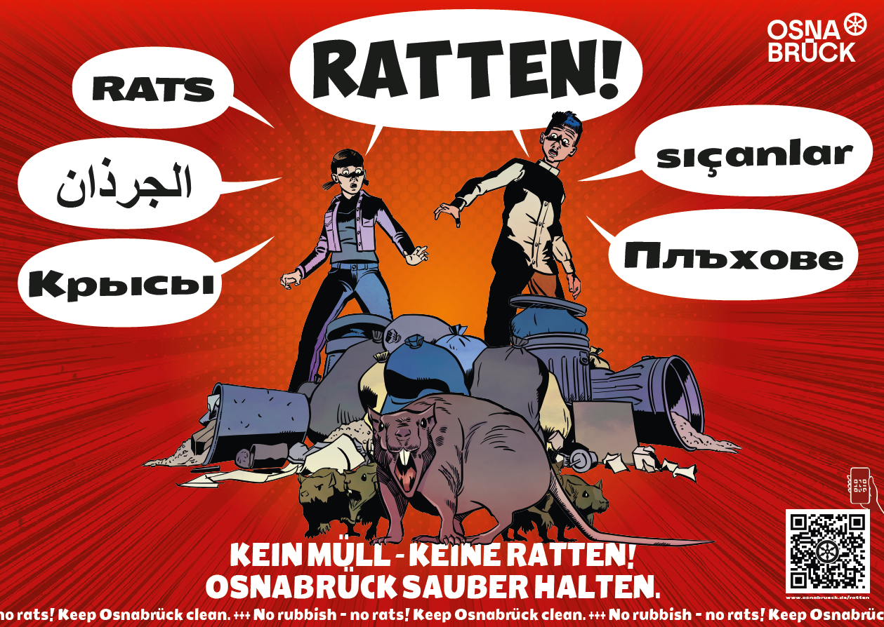 Comicmotiv der Rattenkampagne